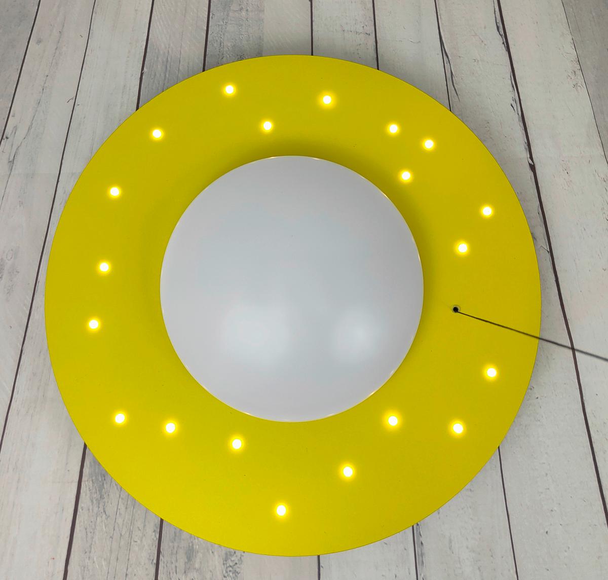 Kinderdeckenleuchte 7008 - Starlight Sonnengelb - Gelb/Weiß, Basics, Holzwerkstoff/Kunststoff (54/11cm) - Niermann