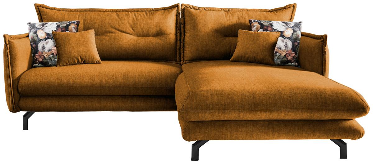 Ecksofa Lava Gelb S: 255/180 Cm - Gelb/Multicolor, MODERN, Textil (255/180cm) - Livetastic