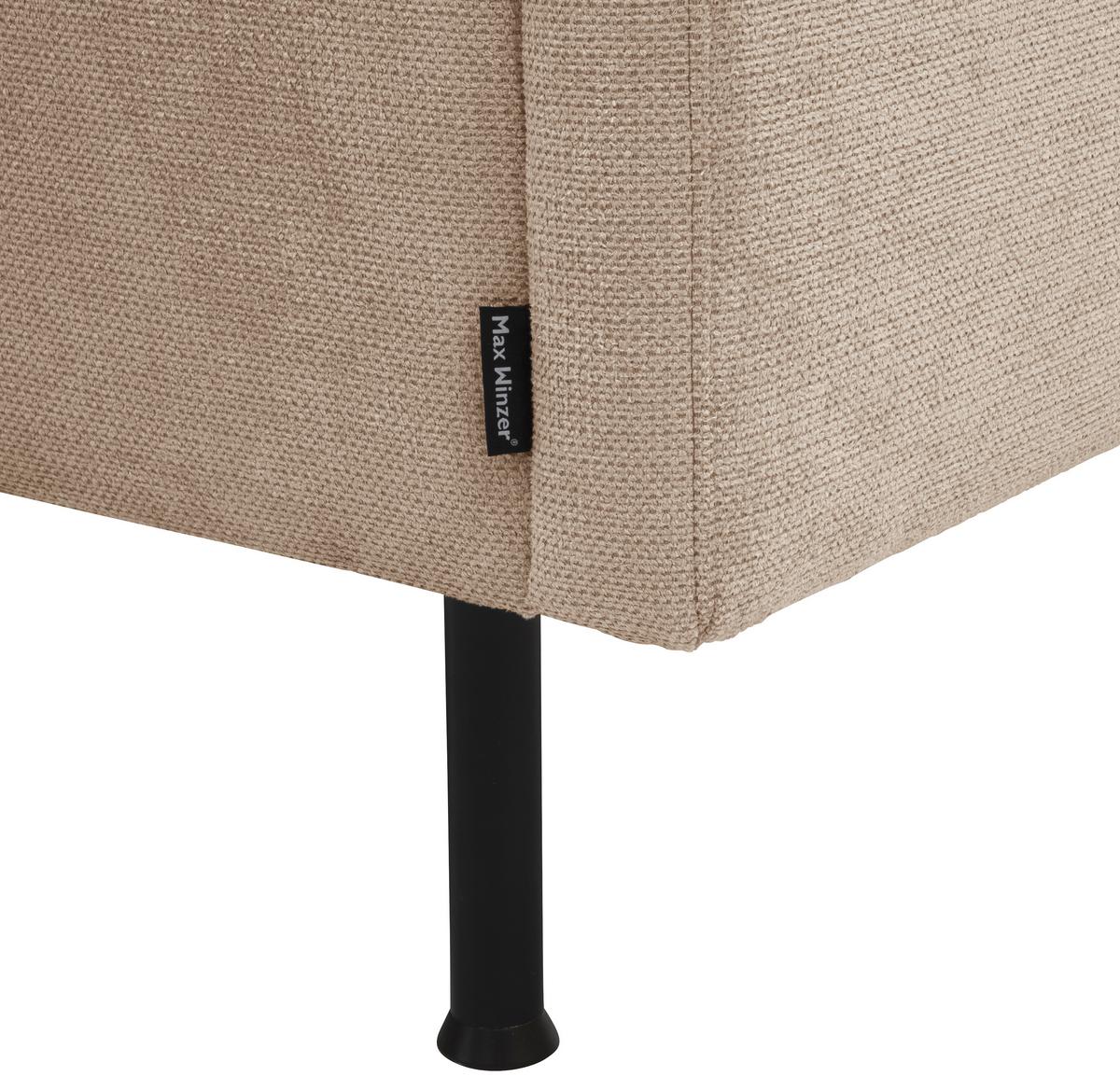 Polstersessel mit Armlehnen Nathan Beige - Beige/Schwarz, MODERN, Textil (76/78/89cm) - Max Winzer