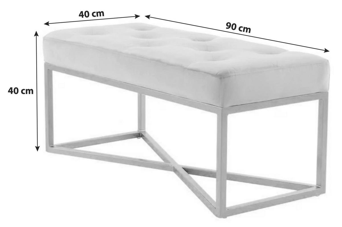 Dhá taburetka TAUPE - zlatá/taupe, Basics, kov/kompozitné drevo (90/40/40cm)