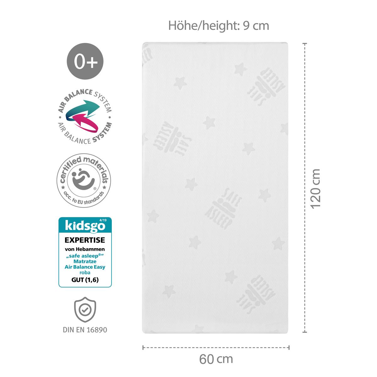 NMatratze COMFORT AIR Roll 60x120 cm - Weiß, Basics, Textil (120/9/60cm)