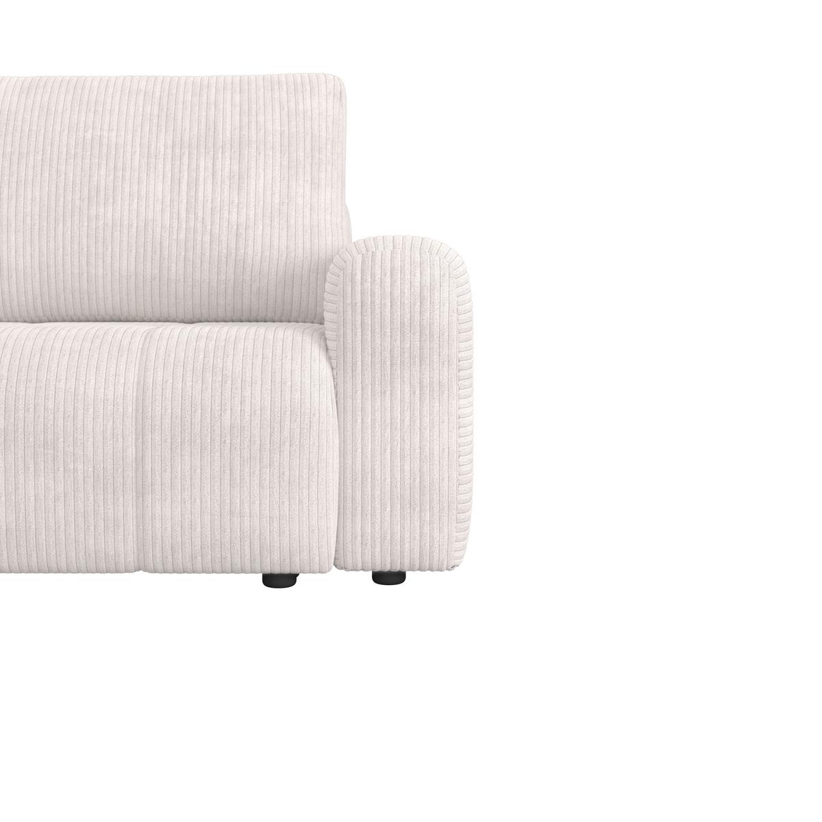 Sedací souprava GIA, levá, bílá - bílá/černá, Moderní, dřevo/textil (261/94/197cm) - Bessagi Home
