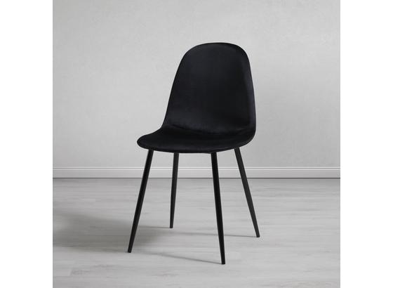 Stolička Lio - čierna, Moderný, kov/drevo (43/86/55cm) - Modern Living Stolička Lio - čierna, Moderný, kov/drevo (43/86/55cm) - Modern Living