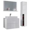 Badezimmer Lendas Weiß B: 94 Cm - Weiß, MODERN, Glas/Keramik (94cm) - MID.YOU