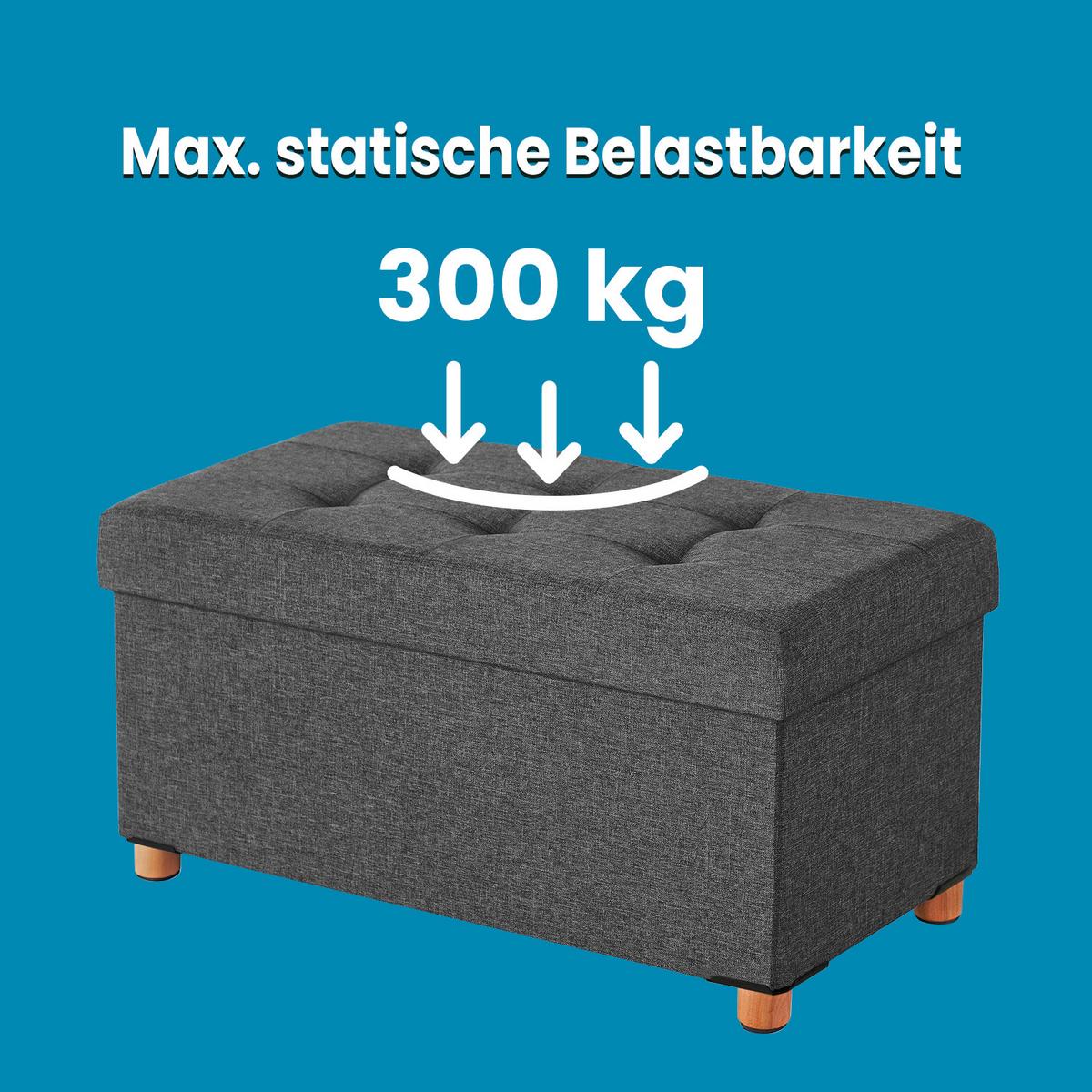 Sitzbox Grau B: 76 cm - Grau, Basics, Holzwerkstoff/Textil (76/40/38cm)