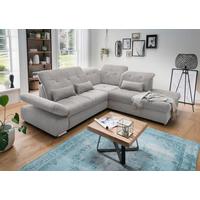 Ecksofa Dalida Grau S: 280x254 cm - Chromfarben/Grau, MODERN, Textil (280/254cm) - Livetastic