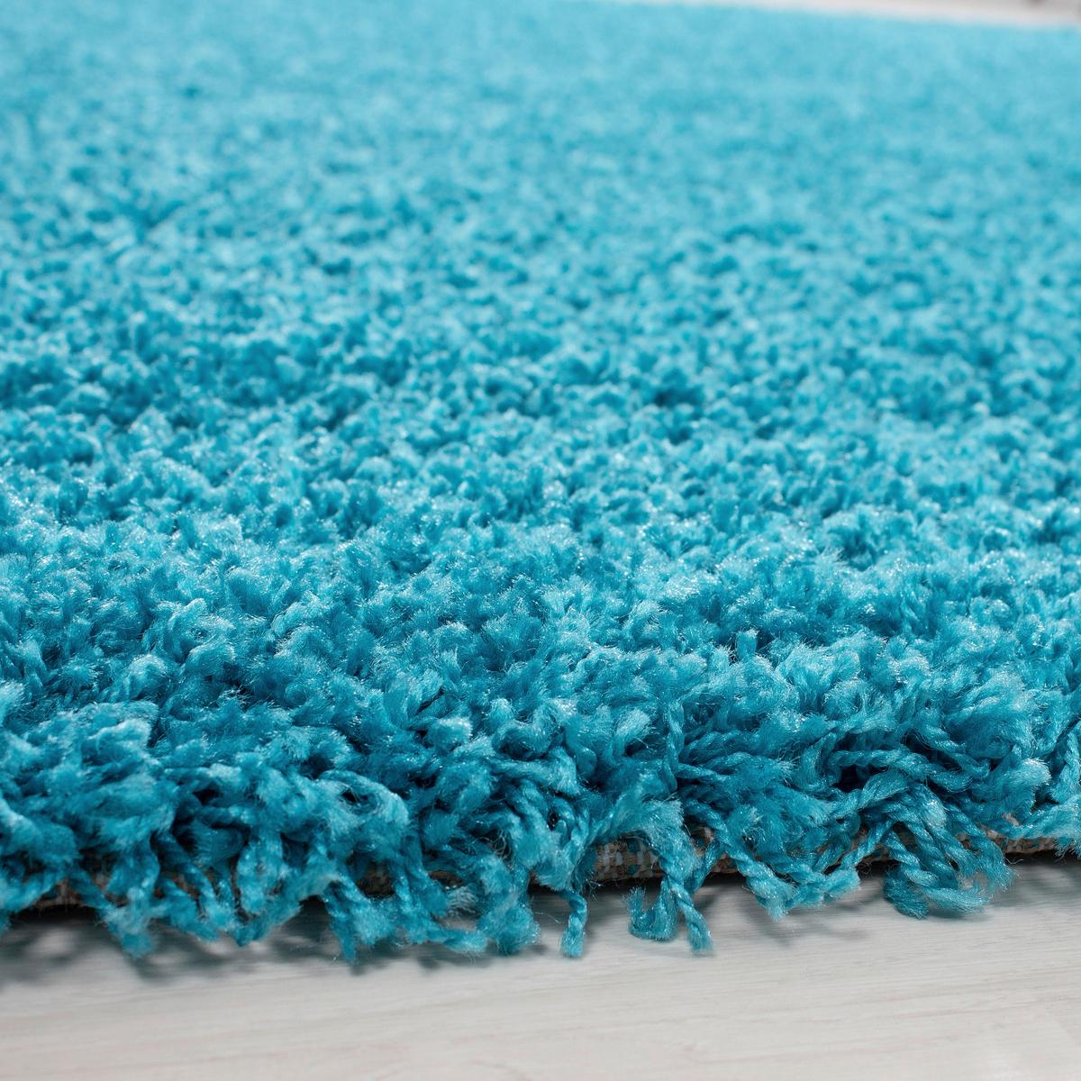 Hochflor Teppich Türkis Dream 160x230 cm - Türkis, KONVENTIONELL, Textil (160/230cm) - Novel