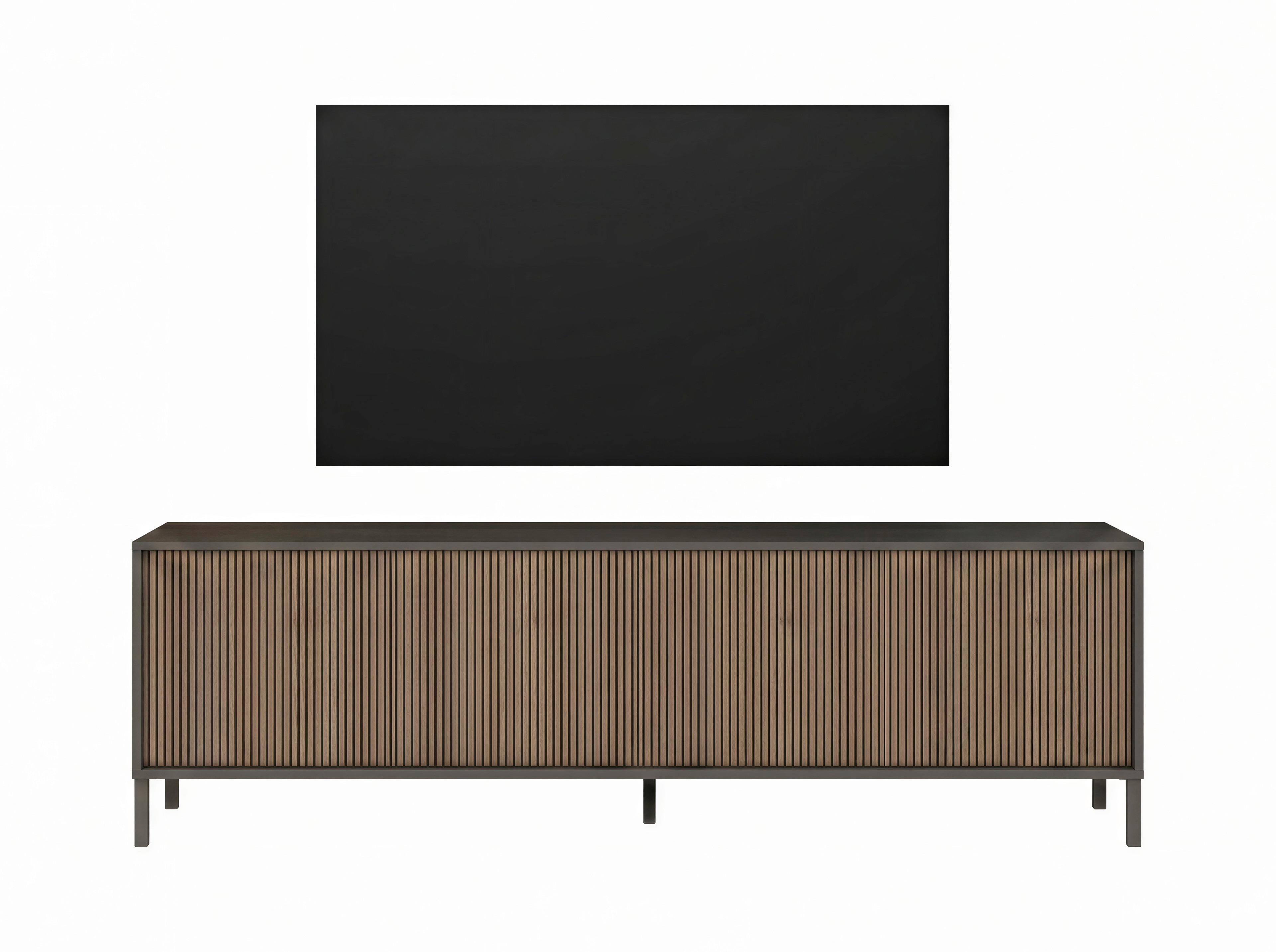 TV-Element Cortina Braun/Lavagrau B: 205cm - Lavagrau/Braun, MODERN, Holzwerkstoff (205/62/40cm)