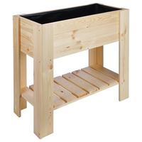 Hochbeet Kiefer mit Ablagefläche 86,8x40x80 cm - Naturfarben, MODERN, Holz (86,8/40/80cm) - Homezone