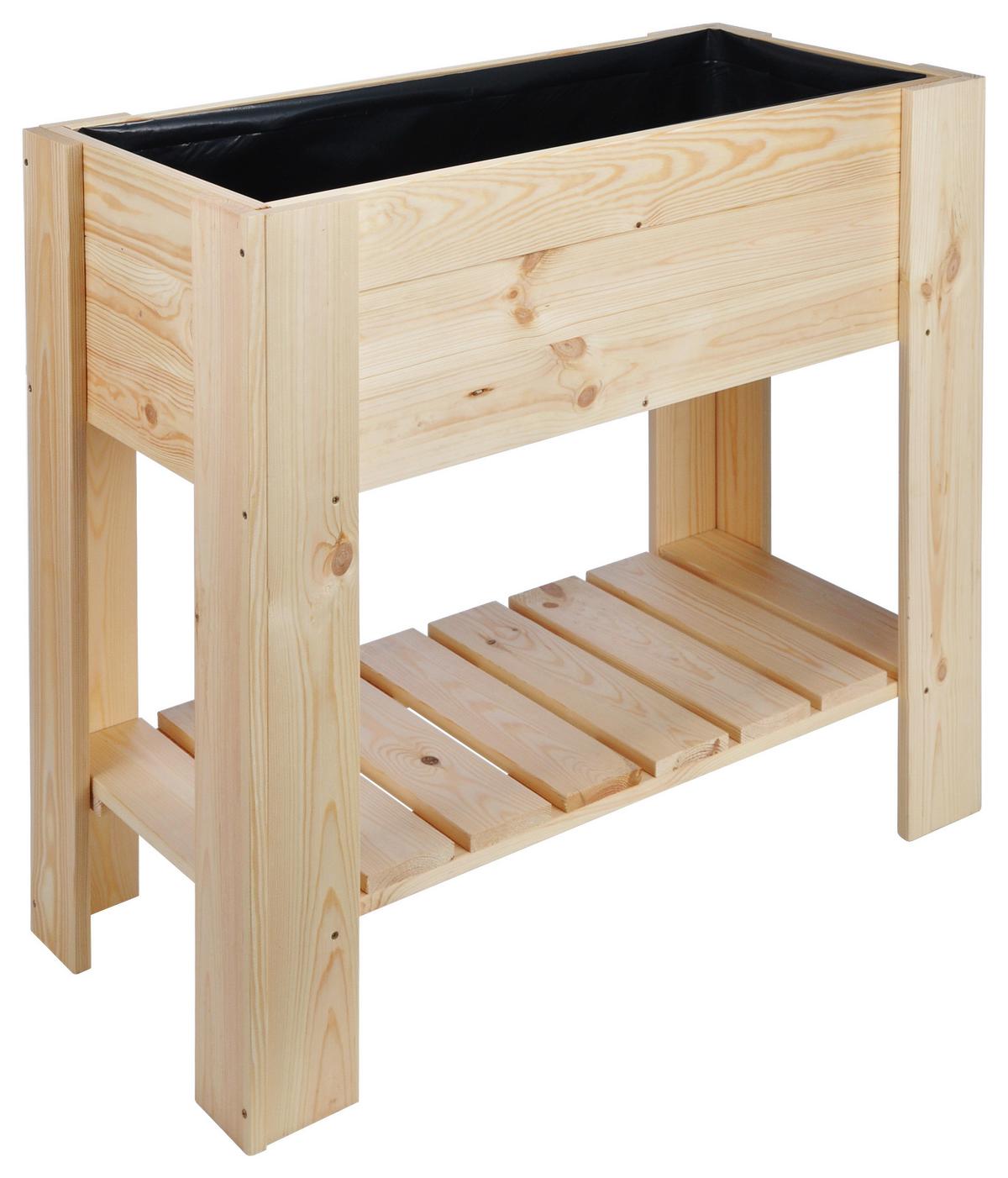Hochbeet Kiefer mit Ablagefläche 86,8x40x80 cm - Naturfarben, MODERN, Holz (86,8/40/80cm) - Homezone