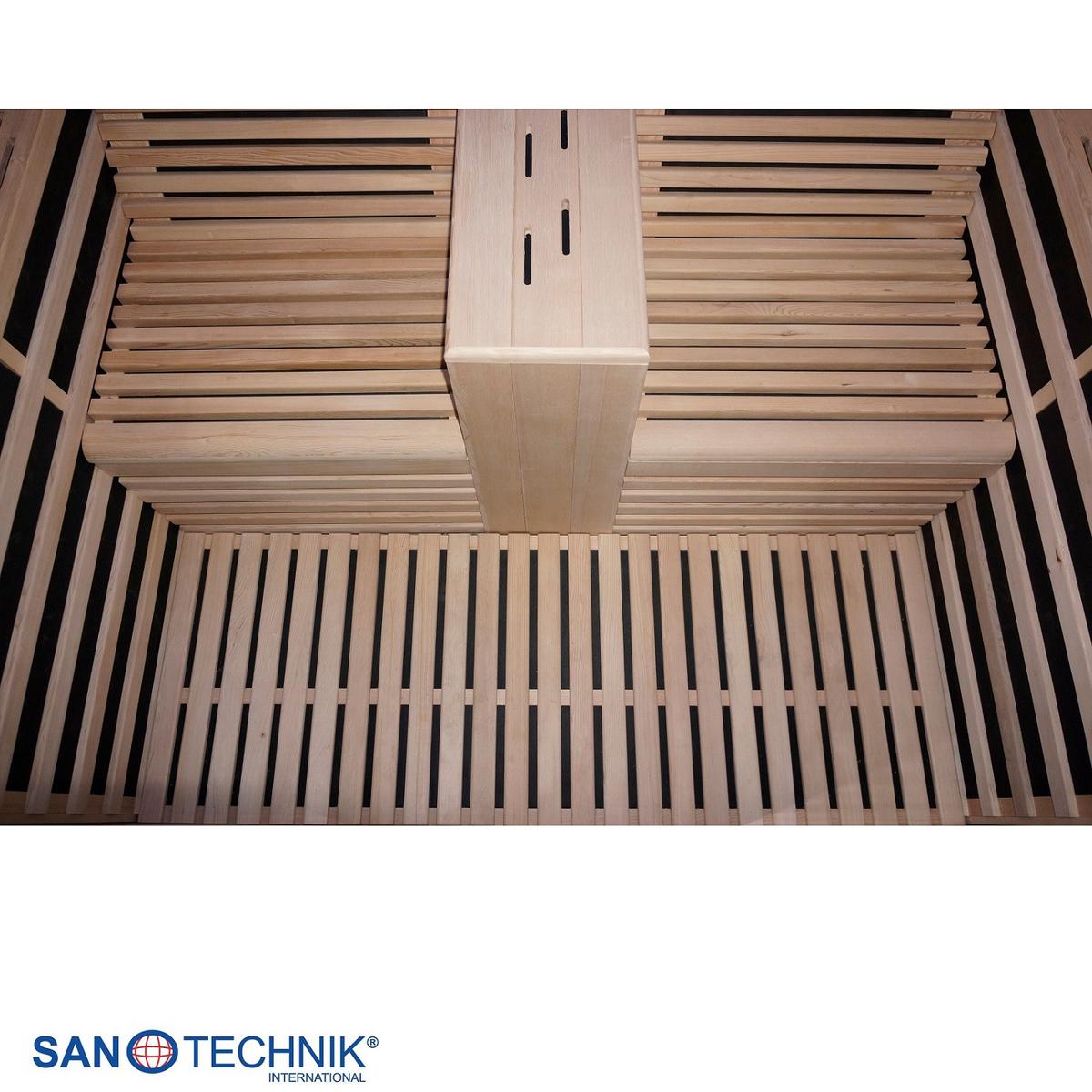 Infrarotkabine 2 Personen 180x195x150 cm Carbon - Naturfarben, Basics (180/195/150cm) - Sanotechnik