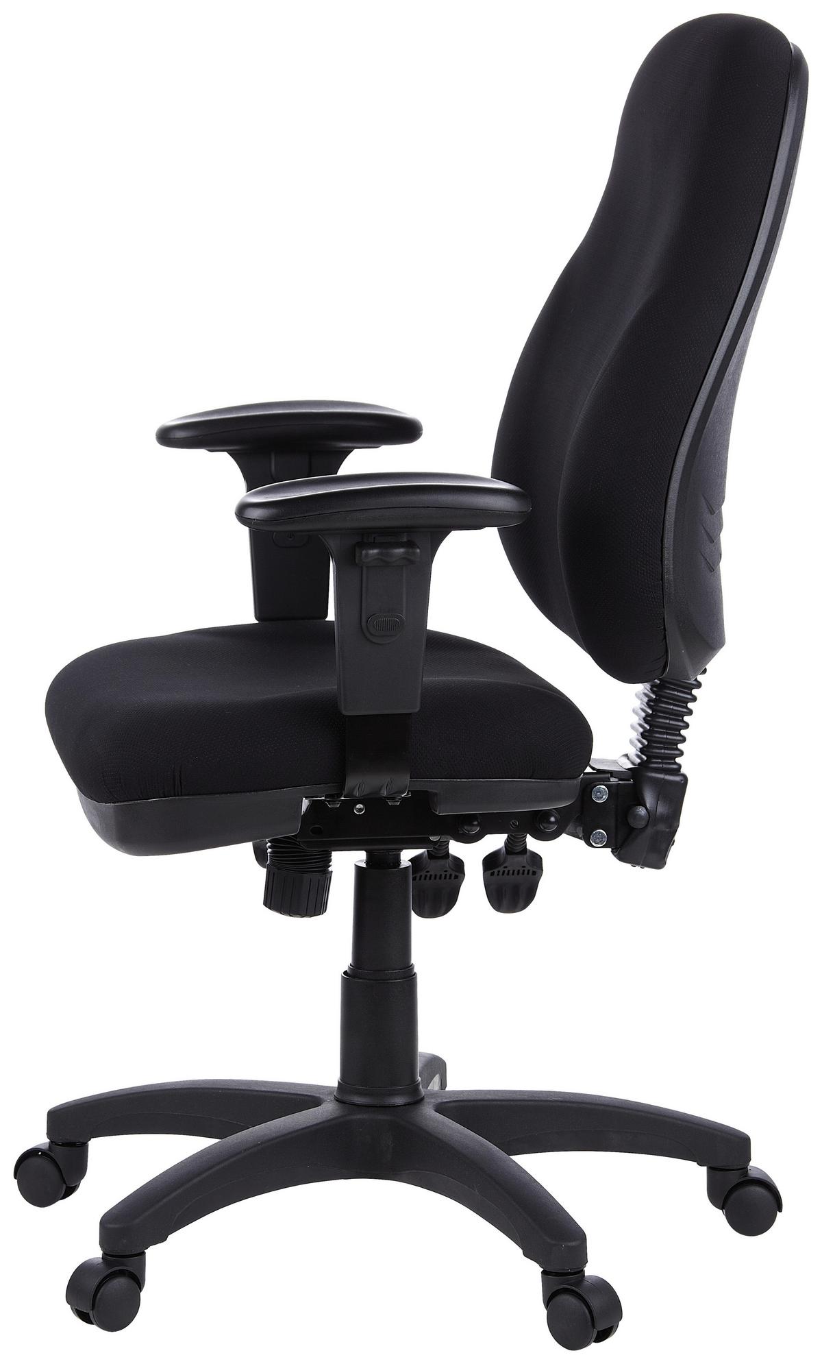 Bürostuhl Zenit Pro Schwarz Bis 120 Kg - Schwarz, Basics, Kunststoff/Textil (58/121/46cm) - MID.YOU