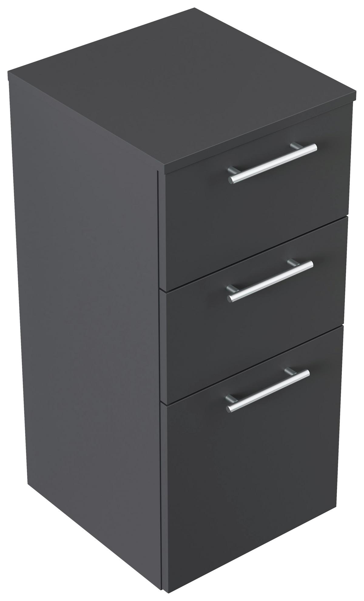 MIDISCHRANK Graphitfarben B: 35,2cm - Graphitfarben, Basics, Holzwerkstoff (35,2/75/36,8cm) - MID.YOU