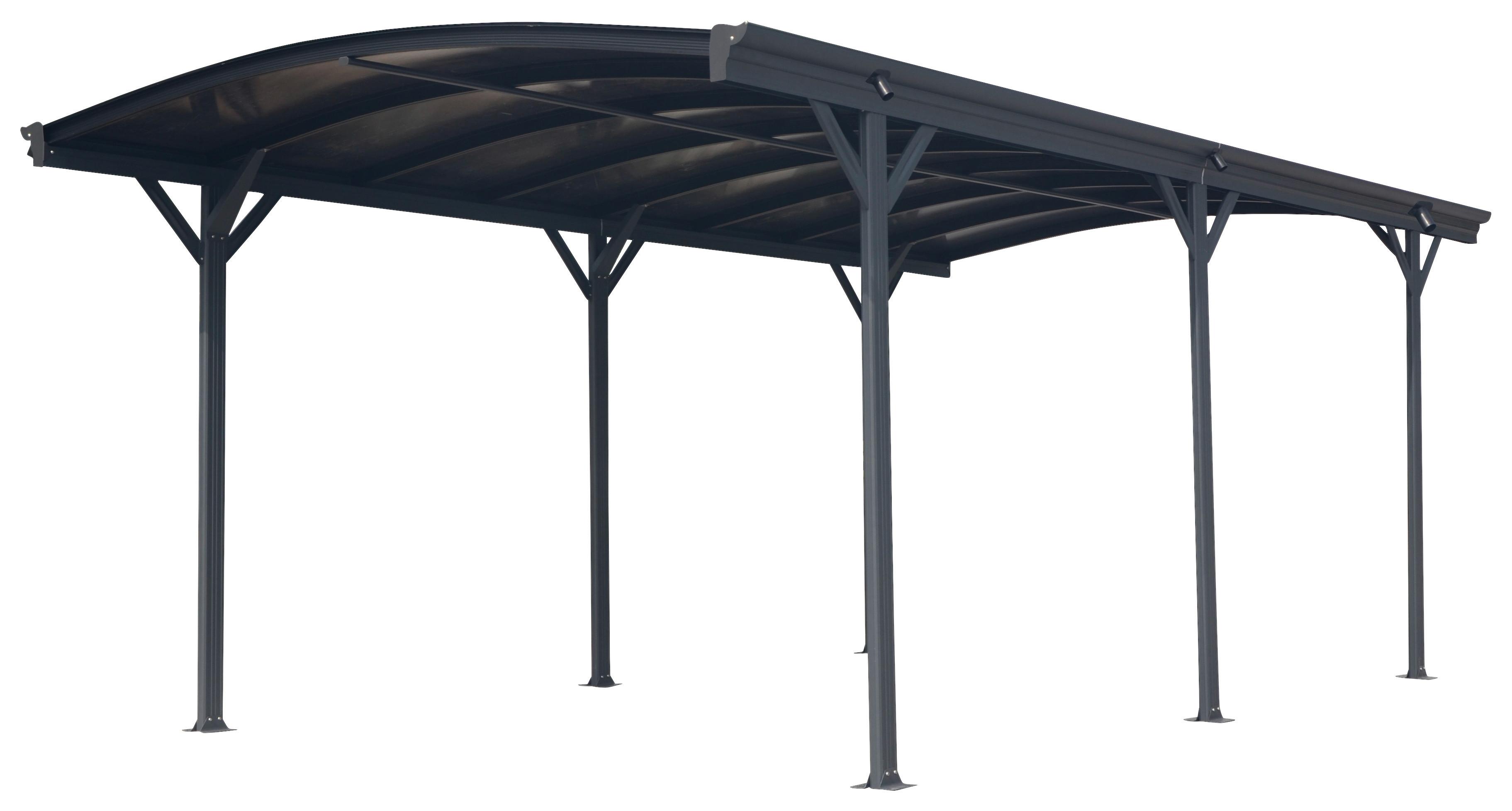 Carport 505x300 Cm Aluminium, Wetterbeständig - Anthrazit, Basics, Kunststoff/Metall (300/220/505cm)