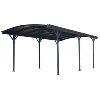 Carport 505x300 Cm Aluminium, Wetterbeständig - Anthrazit, Basics, Kunststoff/Metall (300/220/505cm)