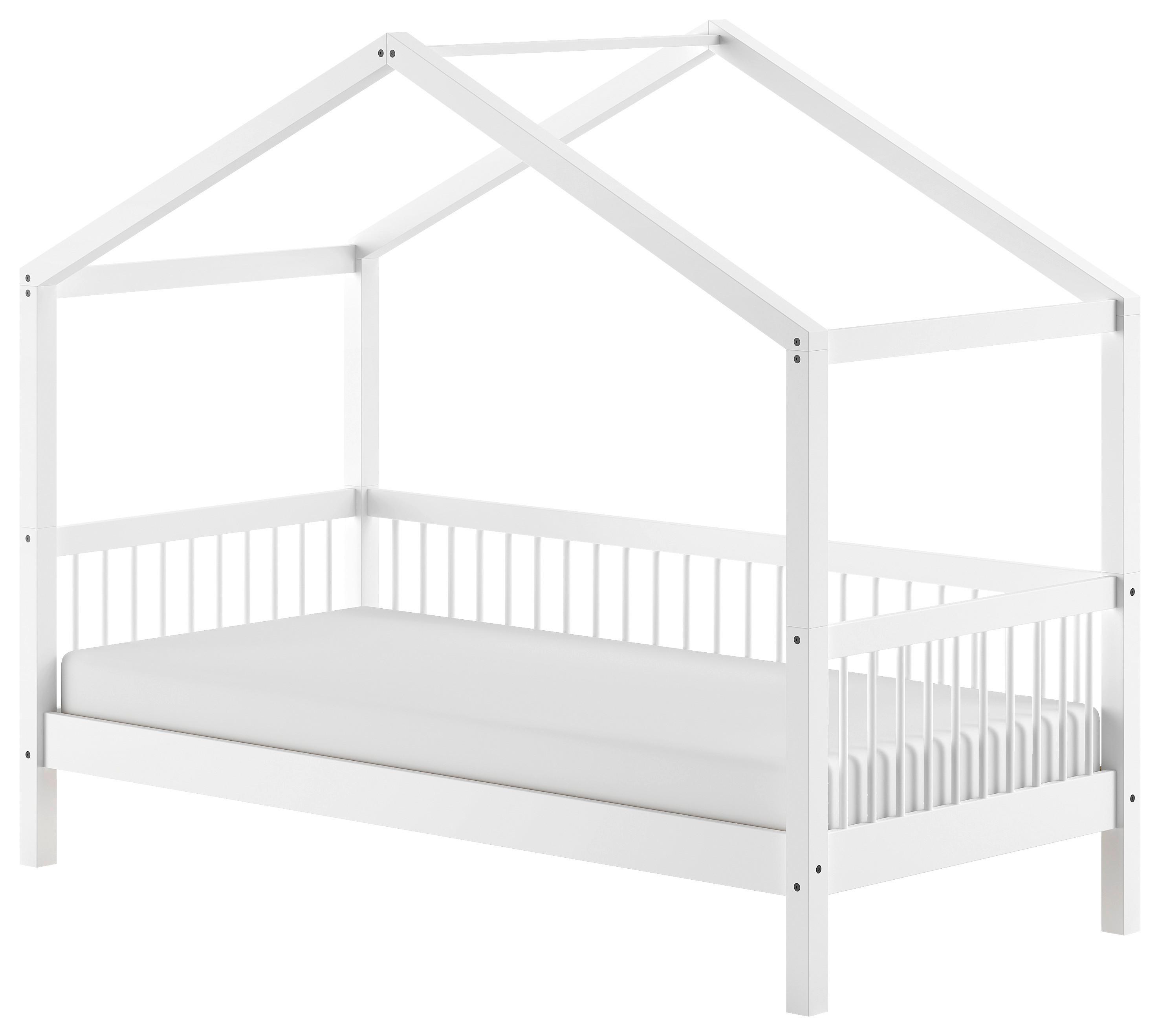 Hausbett Forrest - Weiß/Naturfarben, MODERN, Holz (90/200cm) - MID.YOU