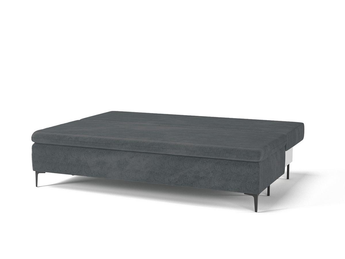 Schlafsofa Roxy Dunkelgrau B: 200cm - Dunkelgrau/Schwarz, Design, Textil (200/96/93cm) - MID.YOU