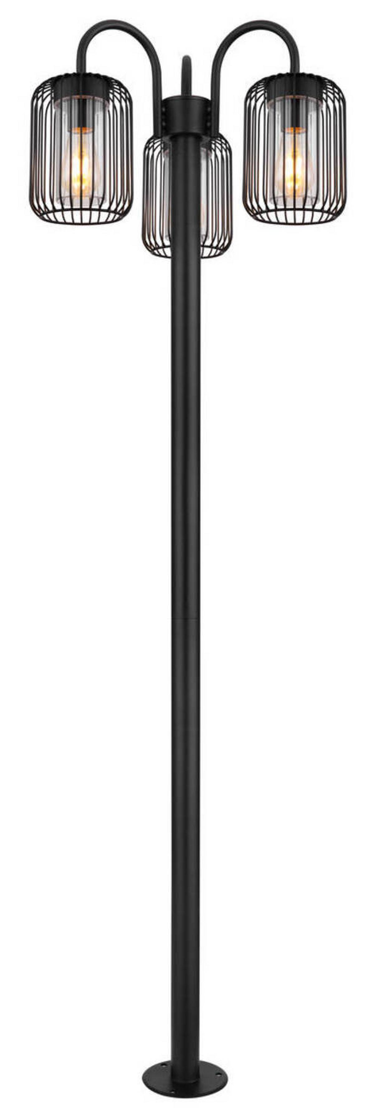 Außenleuchte 31986-3 Ip44 - Klar/Schwarz, Basics, Kunststoff/Metall (48,5/180cm) - Globo