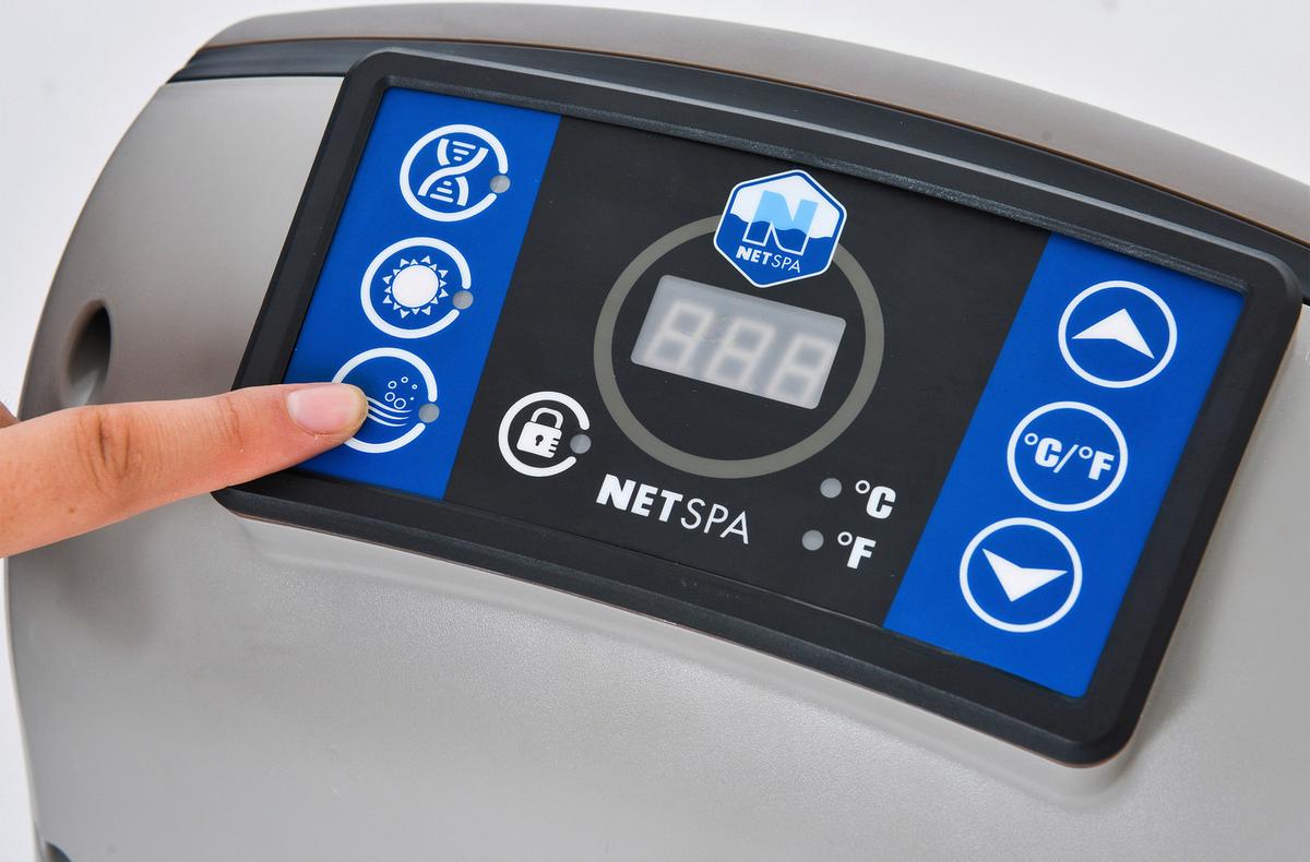 Whirlpool Aufblasbar Netspa Python 185x185x70 Cm - Schwarz/Grau, Basics, Kunststoff/Metall (185/70cm)