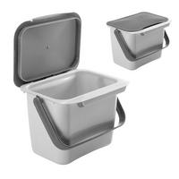 Abfallsammler Bin Tex 4 L Grau Zum Einklemmen BxHxT 25x20x19 cm - Grau, Basics, Kunststoff (25/20/19cm) - Metaltex