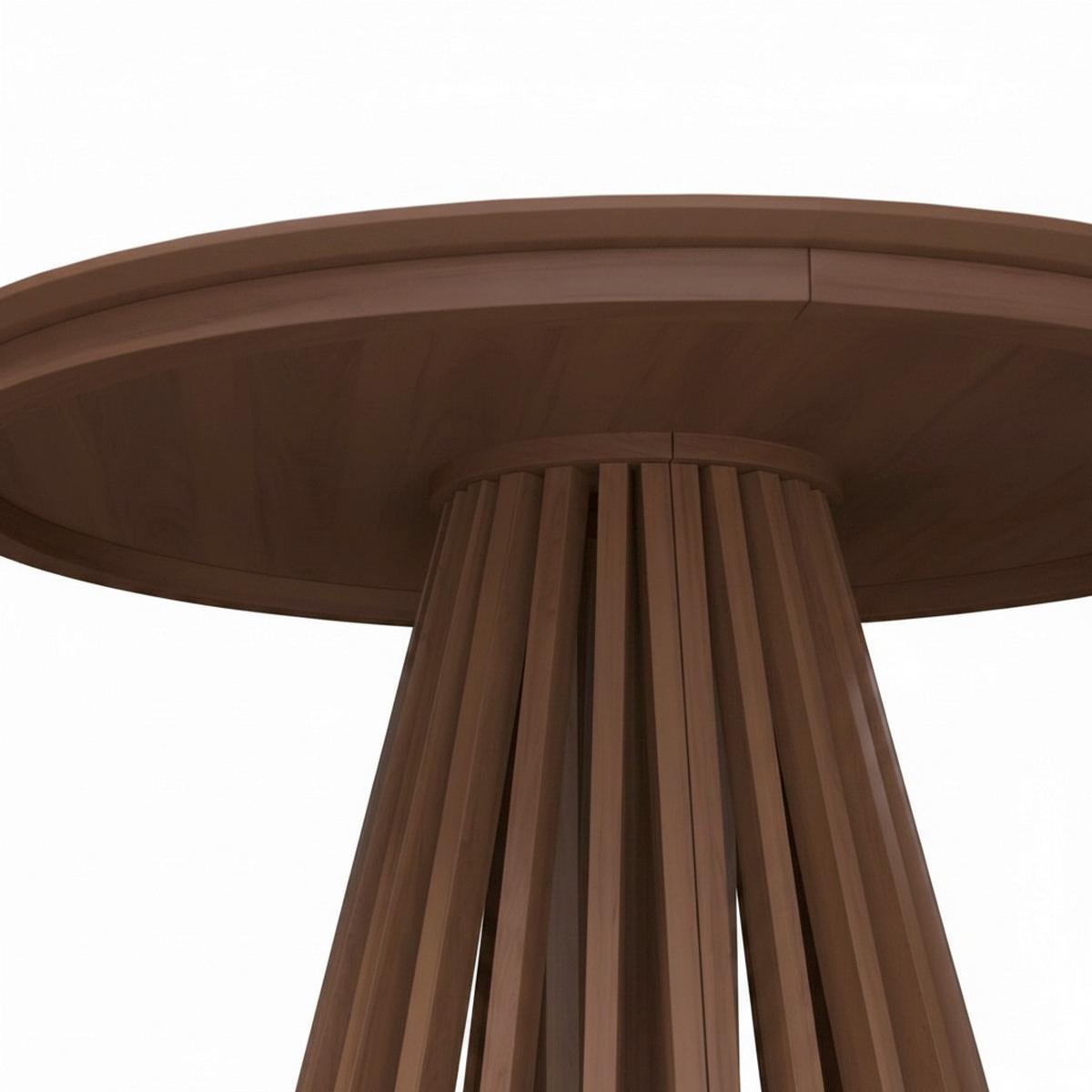 Výsuvný stôl ENNIO 120 - barvy vlašských ořechů, Moderní, kov/dřevo (120-200/75/120cm) - Bessagi Home