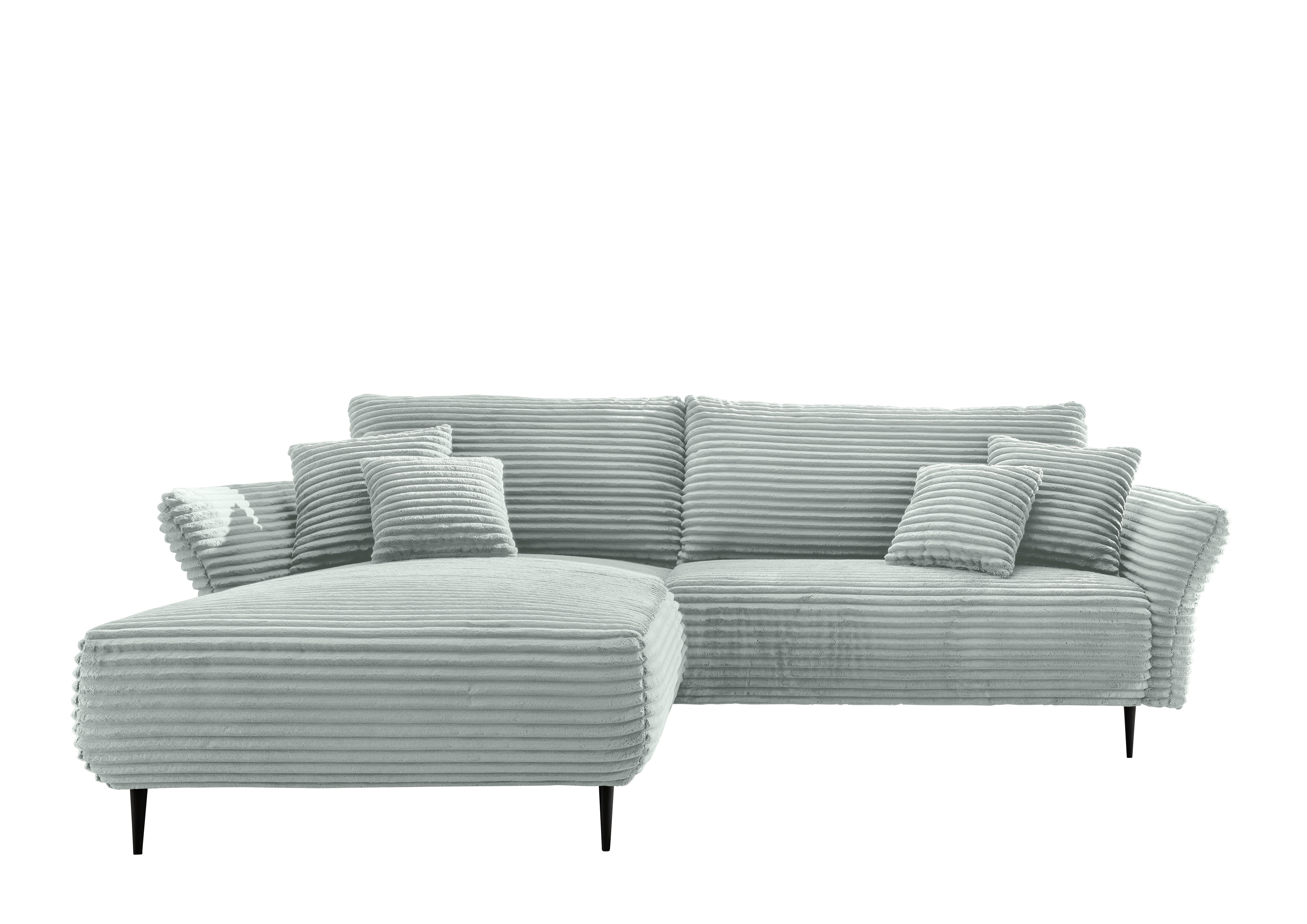 Ecksofa Vanilla Blau S: 178x264-302 cm - Blau/Schwarz, Design, Textil (178/264-302cm) - Livetastic