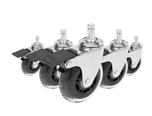 Drehstuhlrolle Rolo Skate - Transparent/Silberfarben, Basics, Kunststoff/Metall (3,6/9,2/7,5cm) - MID.YOU