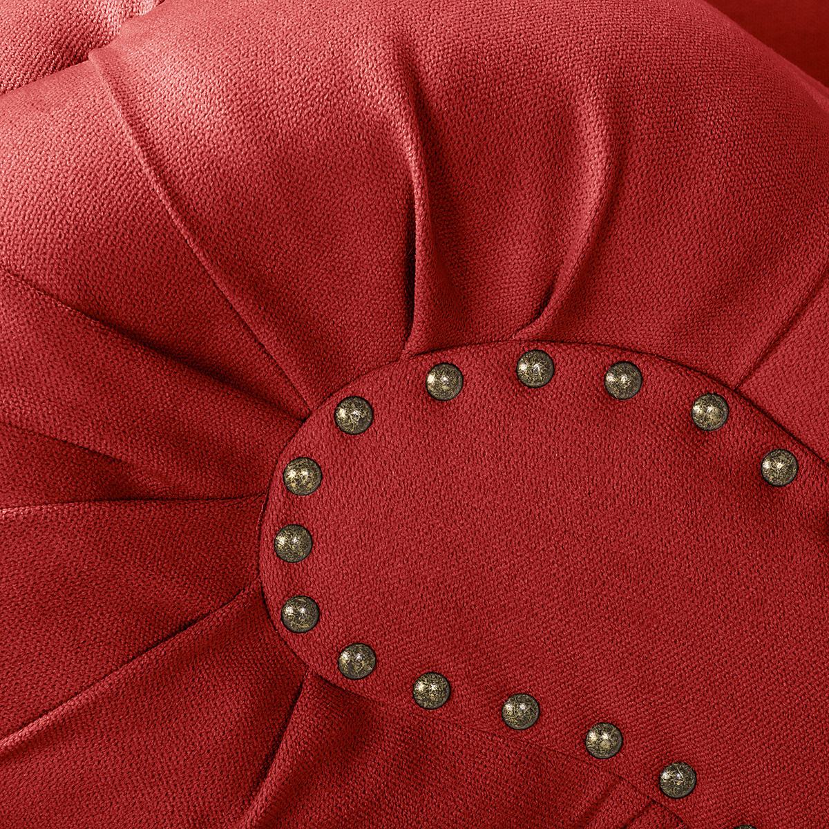 Récamiere Pako Rot B: 185cm - Rot/Braun, Design, Textil (185/93/75cm) - Livetastic