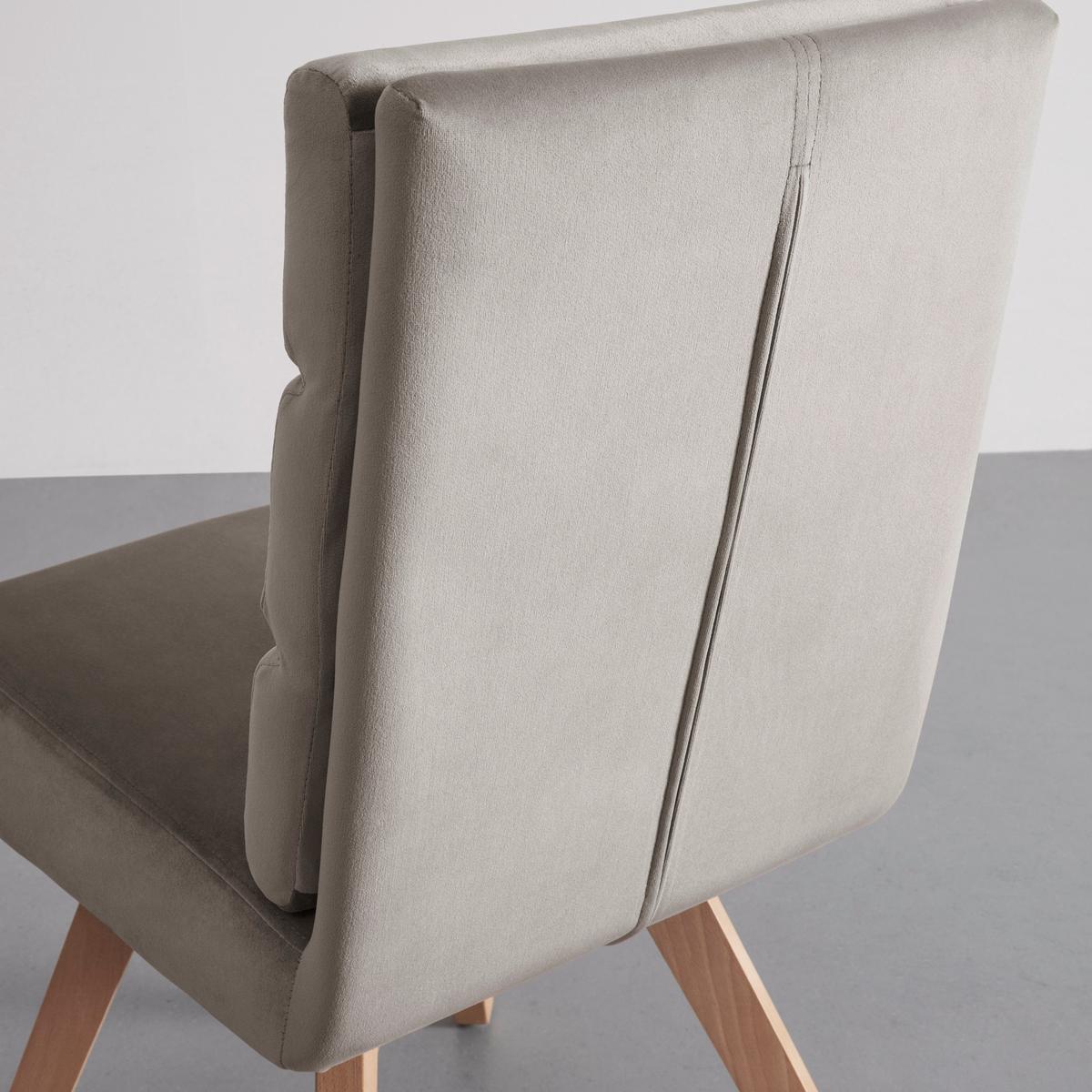 Otoční židle KATRIN taupe - přírodní barvy/šedohnědá, Moderní, dřevo/textil (45/88/62cm) - PBJ