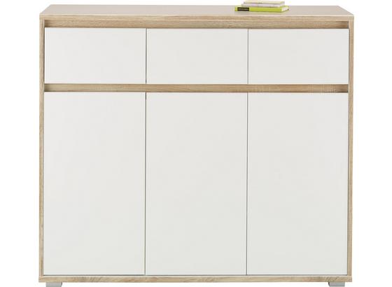 Komoda Sideboard Pluto - biela/dub sonoma, Moderný, kompozitné drevo (118/103/48cm) Komoda Sideboard Pluto - biela/dub sonoma, Moderný, kompozitné drevo (118/103/48cm)