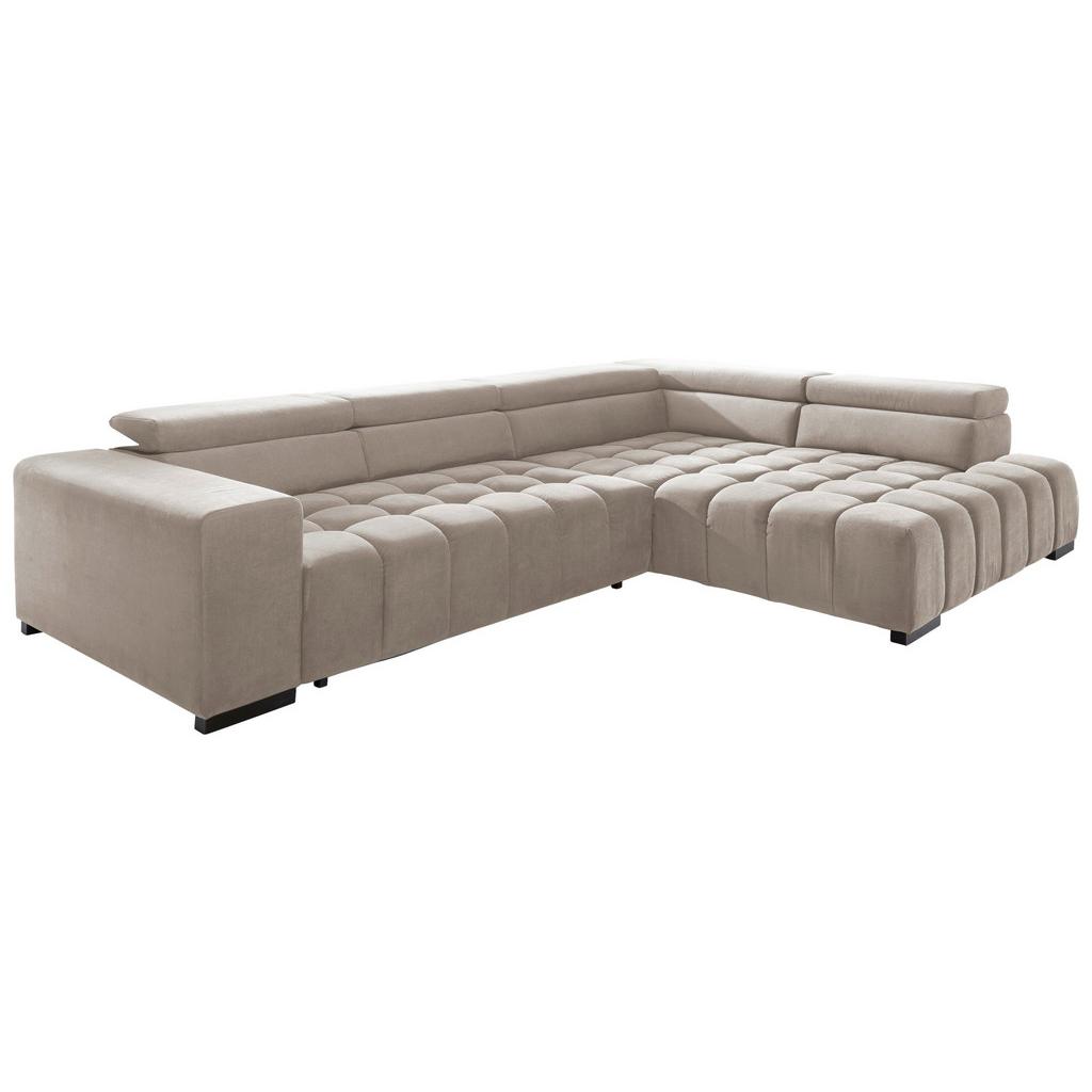 Eckssofa mit Schlaffunktion Elias Neu Beige Velours