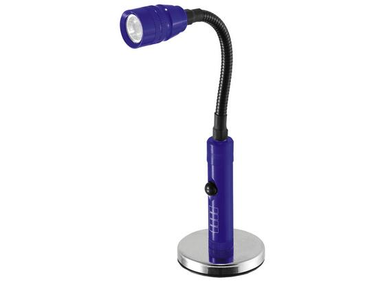 LED-Arbeitsleuchte H: 18 cm - Blau/Silberfarben, MODERN, Kunststoff/Metall (6/18/12cm) - Erba LED-Arbeitsleuchte H: 18 cm - Blau/Silberfarben, MODERN, Kunststoff/Metall (6/18/12cm) - Erba