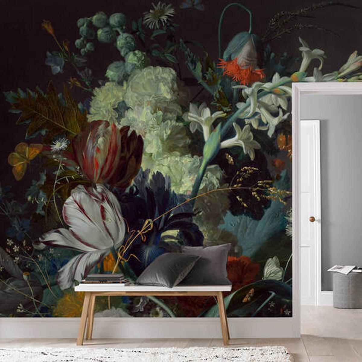 Fototapete Feona Flowers - Multicolor, Basics, Papier/Kunststoff (300/280cm)
