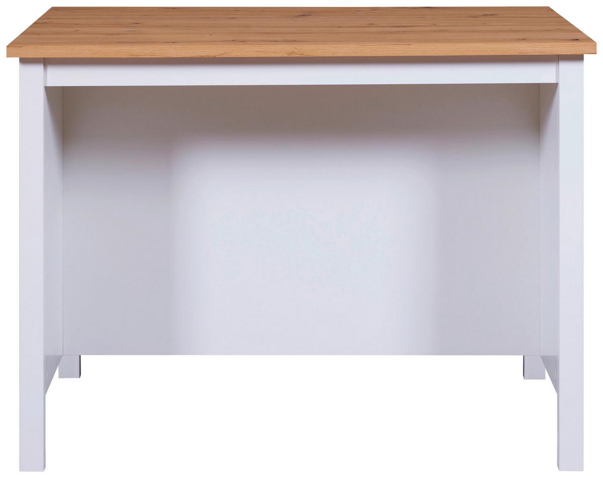 Kuchyňský ostrůvek JULINA - bílá/dub artisan, Konvenční, dřevo/kompozitní dřevo (124/91,5/75cm)