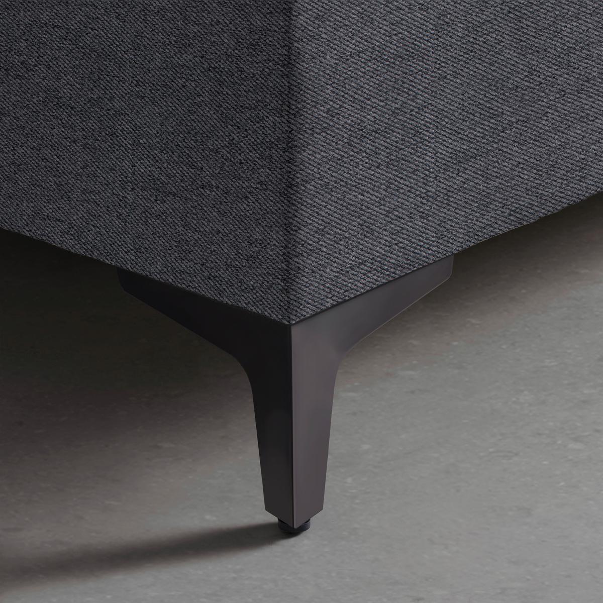 Boxspringová postel BARI 140/200, antracitová - černá/antracitová, Konvenční, kov/textil (140/200cm) - Mömax