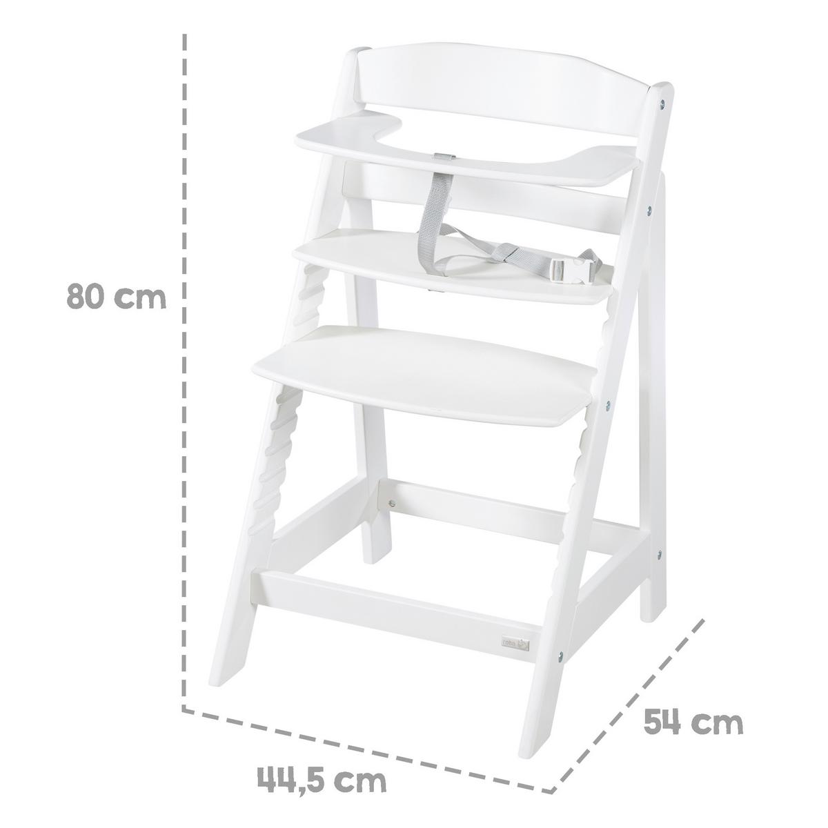 Treppenhochstuhl 'Sit Up Flex' weiß - Weiß, MODERN, Holzwerkstoff (44,5/80/54cm) - Roba