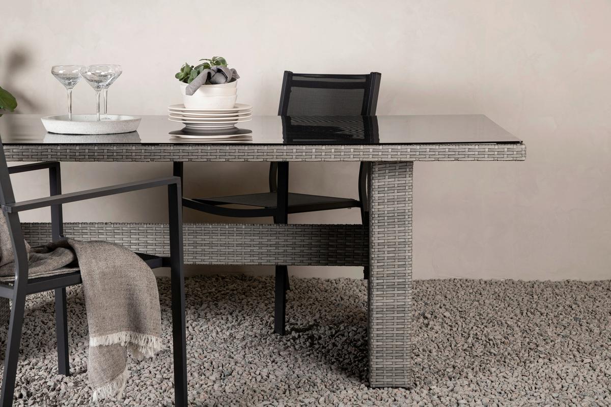 Gartentisch Padova Kunststoff L 200 cm - Grau, KONVENTIONELL, Kunststoff (200/100/74cm) - Gardenson