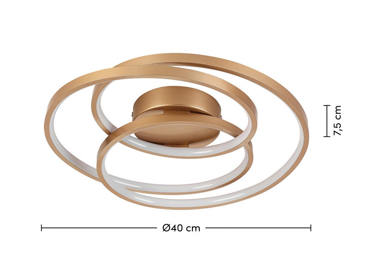 Led Mennyezeti Lámpa Carina - cappuccino, Modern, műanyag/fém (40/8cm) - Luca Bessoni