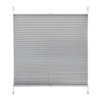 Plissee Solid Crash Silber B: 75 Cm, Ohne Bohren/verspannt - Silberfarben, Basics, Kunststoff/Textil (75/130cm)