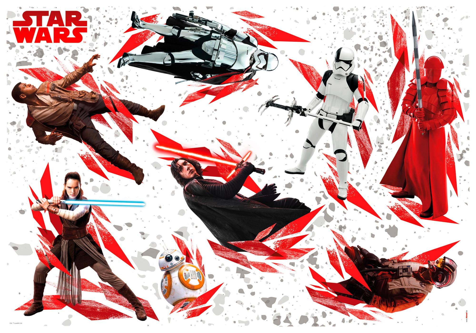 Dekosticker The Last Jedi - Rot/Schwarz, LIFESTYLE, Kunststoff (100/70cm)