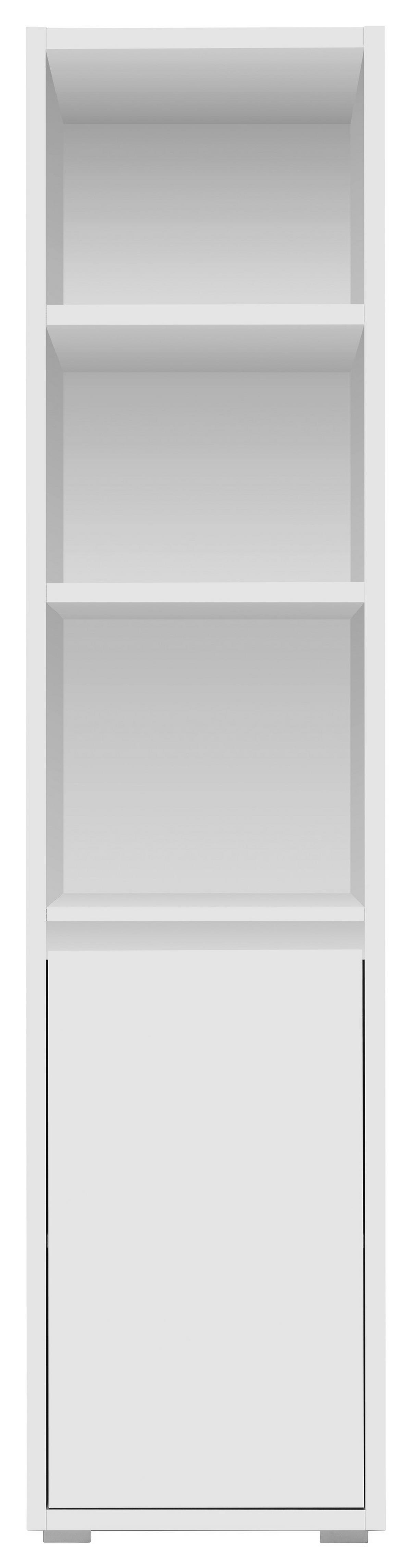 Regal Image 45 cm Weiß - Silberfarben/Weiß, Basics, Holzwerkstoff (45/191/37cm) - MID.YOU