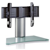 TV-Rack Windoxa Mini B: 70 cm - Klar/Silberfarben, KONVENTIONELL, Glas/Metall (70/52/30cm) - Livetastic