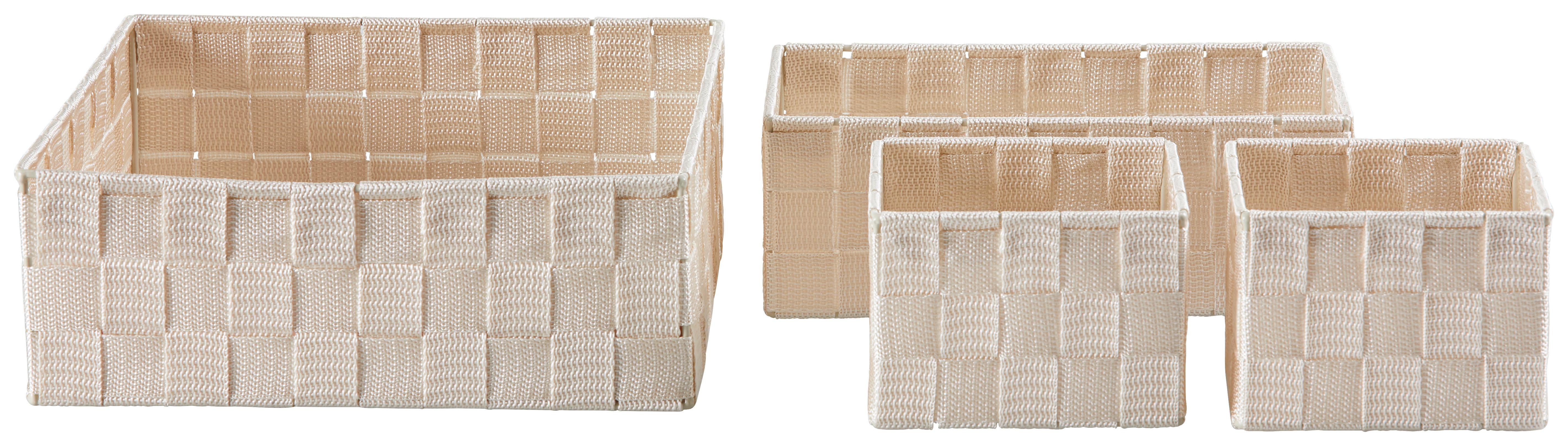 Sada Košů Kelly, 4ks/bal. - béžová, Romantický / Rustikální, kov/plast - Modern Living
