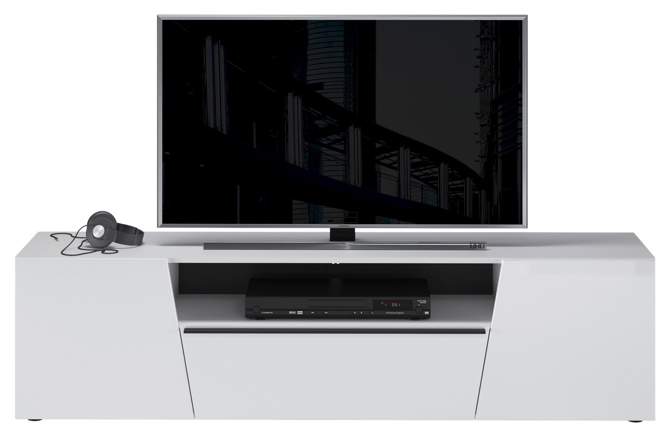 Tv-element Isola B: 182 Cm, Weiß/schwarz