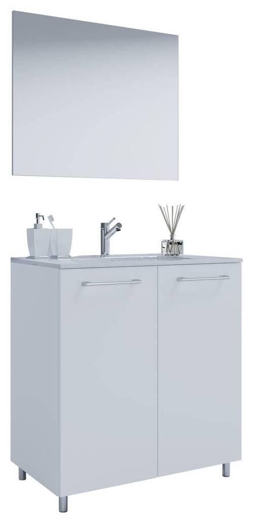 Badezimmer Gilos 3-Teilig Weiß B: 80 cm