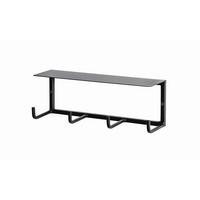 Nástenný vešiak SIDNEY čierny - černá, Moderní, kov (30/10/8cm) - Modern Living