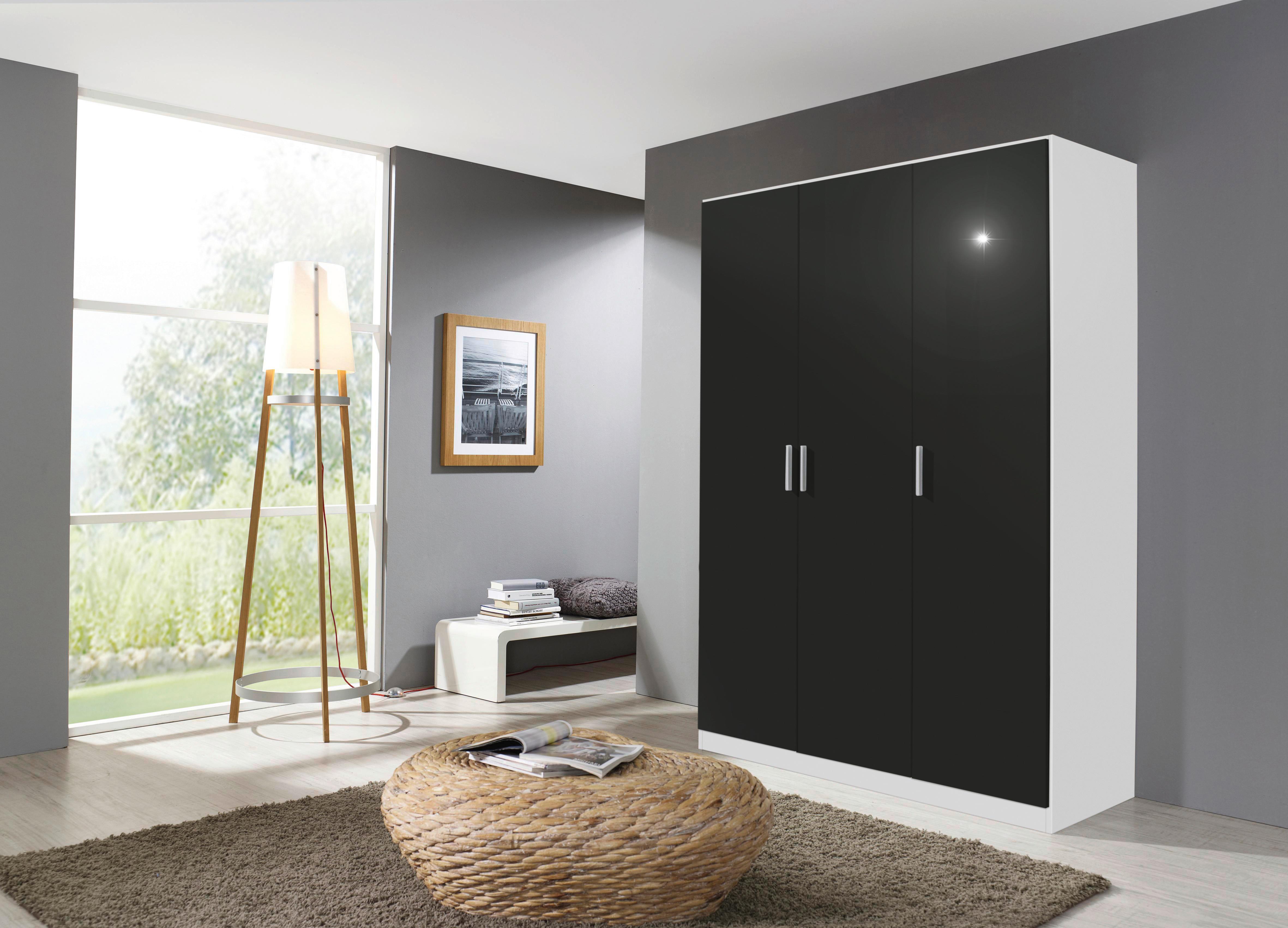 Drehtürenschrank 136 Cm Berlin Weiß/grau - Weiß/Grau, MODERN, Holzwerkstoff (136/210/54cm) - Rauch Möbel
