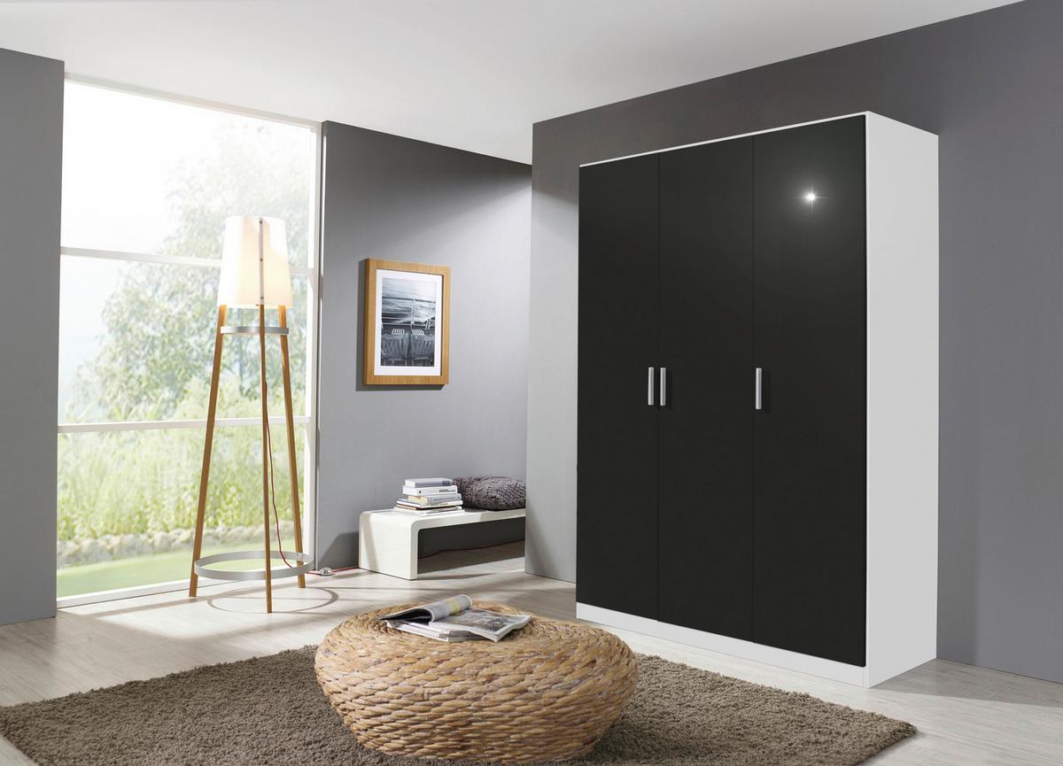 Drehtürenschrank 136 Cm Berlin Weiß/grau - Weiß/Grau, MODERN, Holzwerkstoff (136/210/54cm) - Rauch Möbel