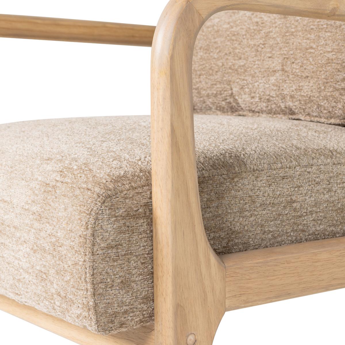 SESSEL Mark Sandfarben B: 67cm - Sandfarben/Naturfarben, MODERN, Holz/Textil (67/75/82cm) - Livetastic