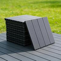 TERRASSENFLIESE NOAH 9ER-SET - Anthrazit, Basics, Holzwerkstoff/Kunststoff (30/30/2,2cm) - Beldano